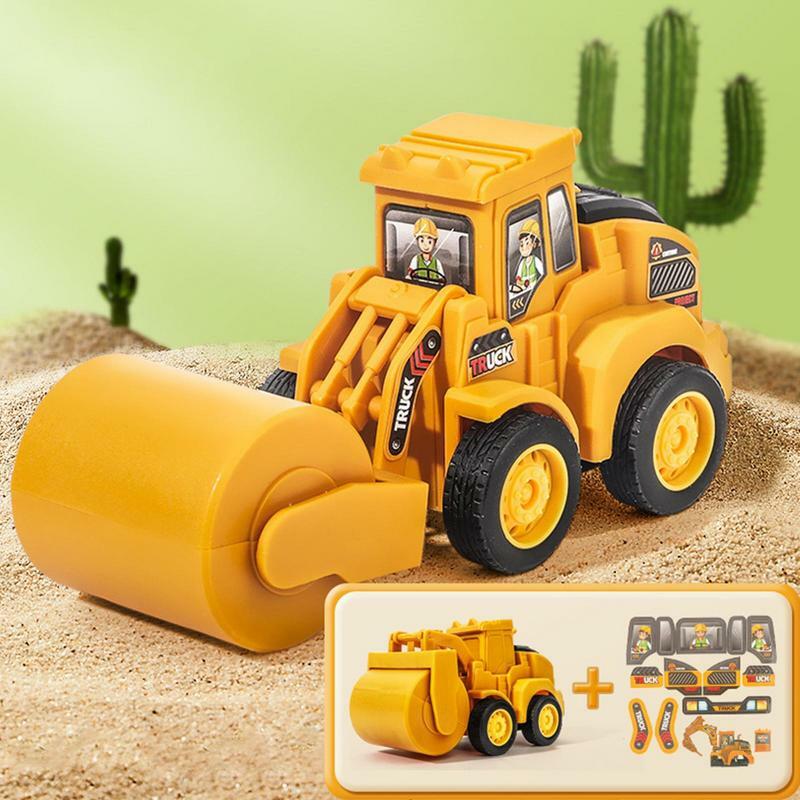 Model kendaraan rekayasa mobil mainan bulldoser mainan kendaraan ekskavator Diecast Model mobil Mini dekorasi rumah hadiah anak-anak