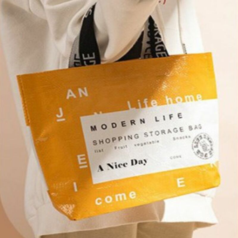 Bolsa de ombro impermeável de nylon Eco Shopping Bag Bolsa de compras reutilizável Bolsa de armazenamento elegante 1 pc