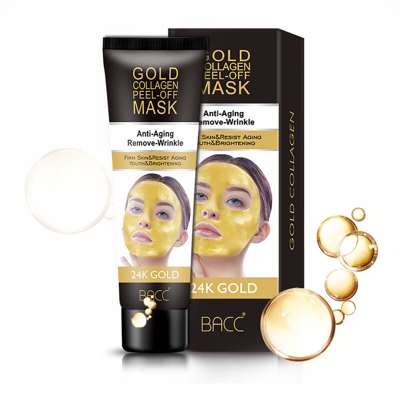 24K Gold Peel Off Gezichtsmasker Huidverzorging Hydraterende Anti-Rimpel Anti Aging Reparatie Vervaagt Fijne Lijnen Folie collageen Beauty Producten