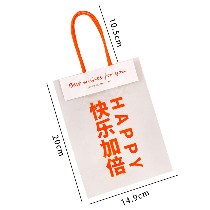 Hadiah kreatif tas Tote transparan Mini lucu tas hadiah dengan pegangan perhiasan anting kalung tas kemasan plastik tas