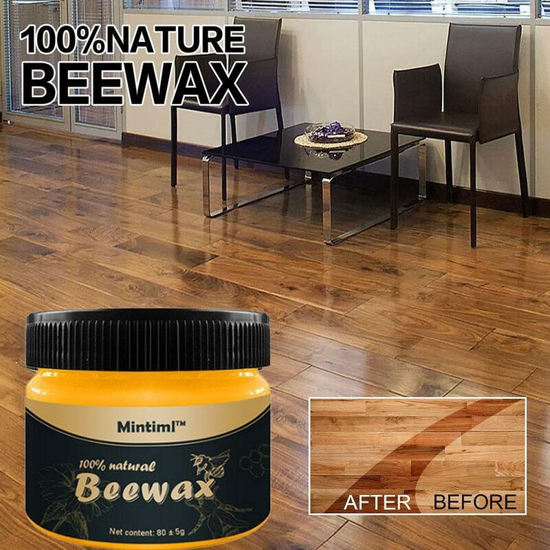 Cera de abelha natural para polimento de móveis, tempero de madeira, cera de abelha para limpeza do piso de madeira