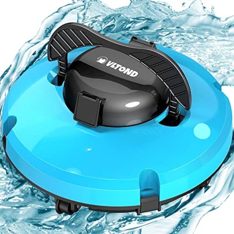 Robot aspirateur de piscine sans fil, pour piscine hors sol/enterrée, batterie 5200mAh, 2 moteurs