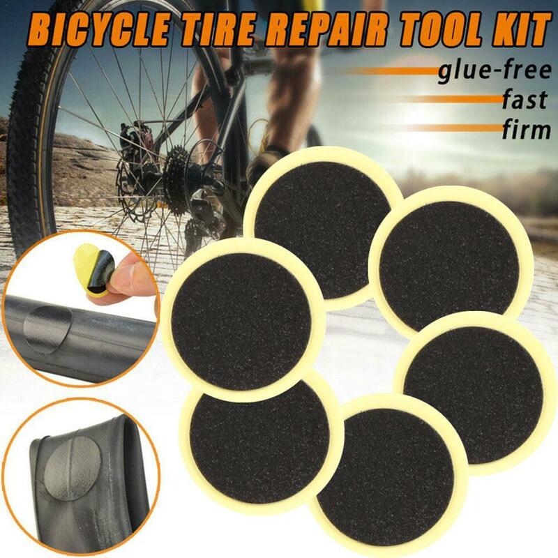 10/30/50pcs Bicycle Glue-free Tire Patches Bike Tire Patch Tool Without Glue No-glue Adhesive Quick Drying Bike Accessories