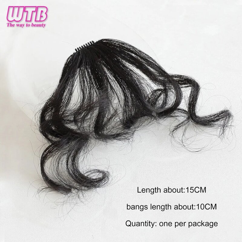 WTB Wig wanita, rambut palsu perempuan tanpa jejak, gulung poni sintetis