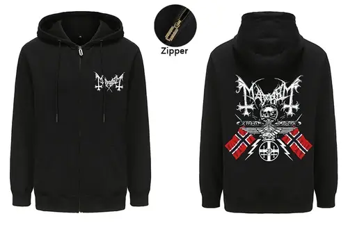 Chaos Rock Band Hoodie Sweatshirts Rits Bovenkleding Heavy Metal Jas Met Capuchon Streetwear Zip Hoody Tops