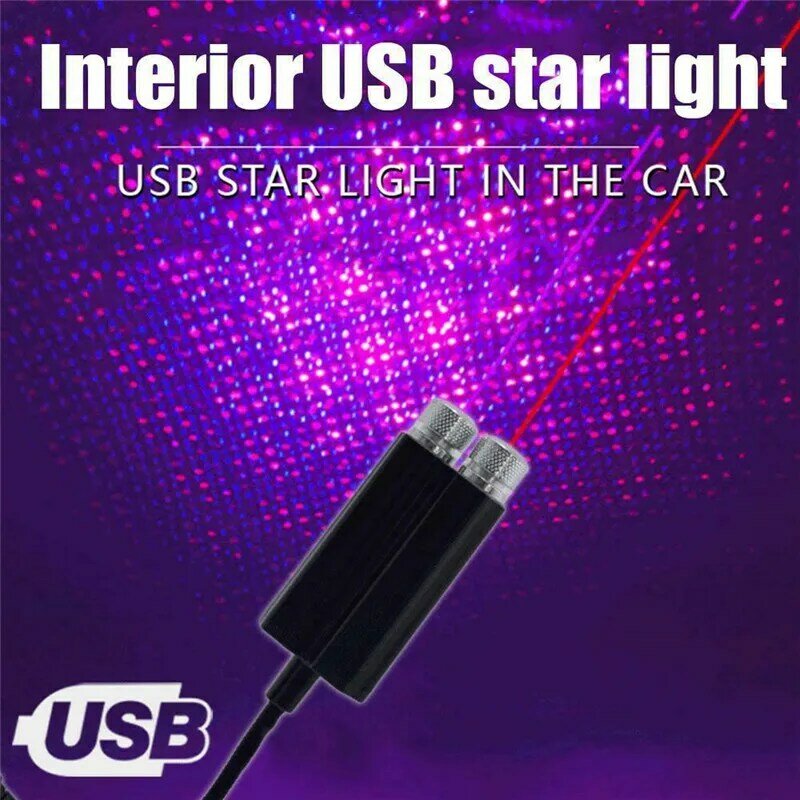 Xe Ô Tô Mái Ngôi Sao Sáng Nội Thất USB Đèn LED Đầy Sao Bầu Không Khí Máy Chiếu Trang Trí Ban Đêm Trang Trí Nhà Galaxy Đèn Phụ Kiện Xe Hơi