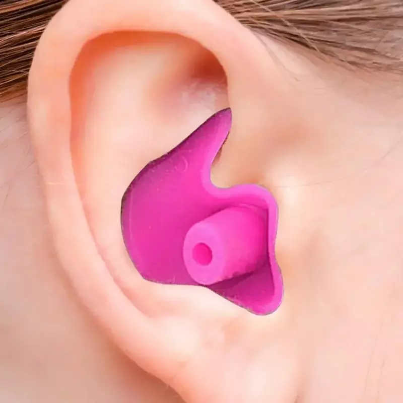 Bouchons d'oreille souples imperméables en silicone, bouchons d'oreille portables, accessoires de natation, bouchons d'oreille durables, classique délicat, Bergame, 1 paire
