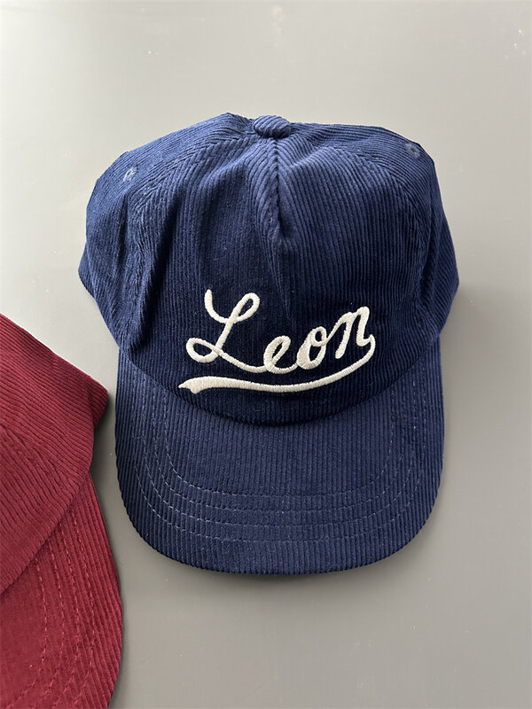 Nowość luksusowy 2024 Leon haft sztruksowy damski kapelusz czapka czapka typu Snapback casquette czapki baseballowe Casual #798
