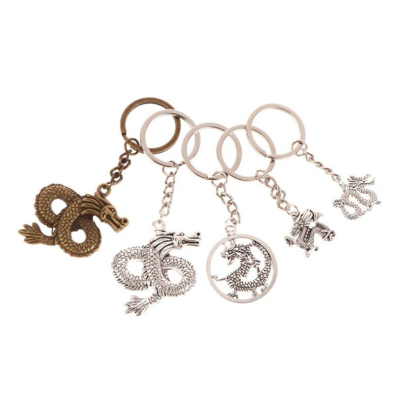 Porte-clés de voiture pendentif Dragon chinois, porte-clés, breloques de sac à dos, accessoires de décoration, JOYear, 2024