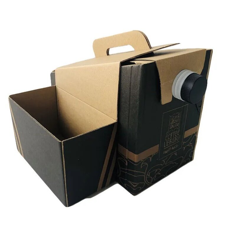 Dispensador de café desechable, producto personalizado barato con asa y bolsa de agua en caja, 1L, 2L, 3L, logotipo colorido
