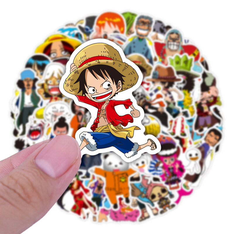 10/30/48pcs Anime ONE PIECE Waterproof Stickers Skateboard Laptop Motorcycle Travel Luggage Cool Sticker Decals Kid Classics Toy