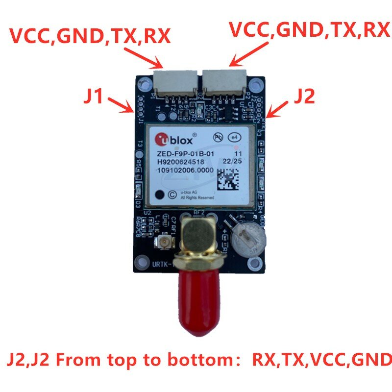 8pc ZED-F9P-01B-01 ZED-F9P Antenna GPS Board High precision centimeter level UM980