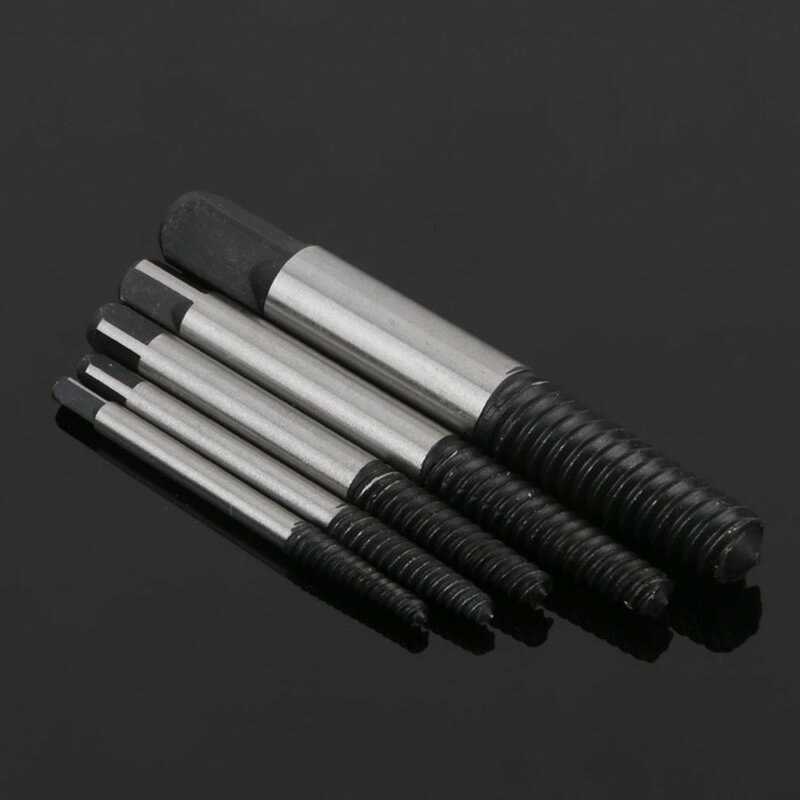 Damaged Broken Screw Remover Extractor Drill Bits 5Pc Steel Durable Easy Out Remover Center Drill Damaged Bolts Remover Tool Set