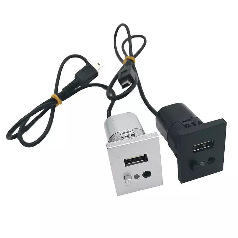 Kabel Mini Adaptor Input Mobil AUX/USB Tombol Antarmuka Slot USB Switch untuk Ford Focus 2 Mk2 2009 2010 2011 Aksesori