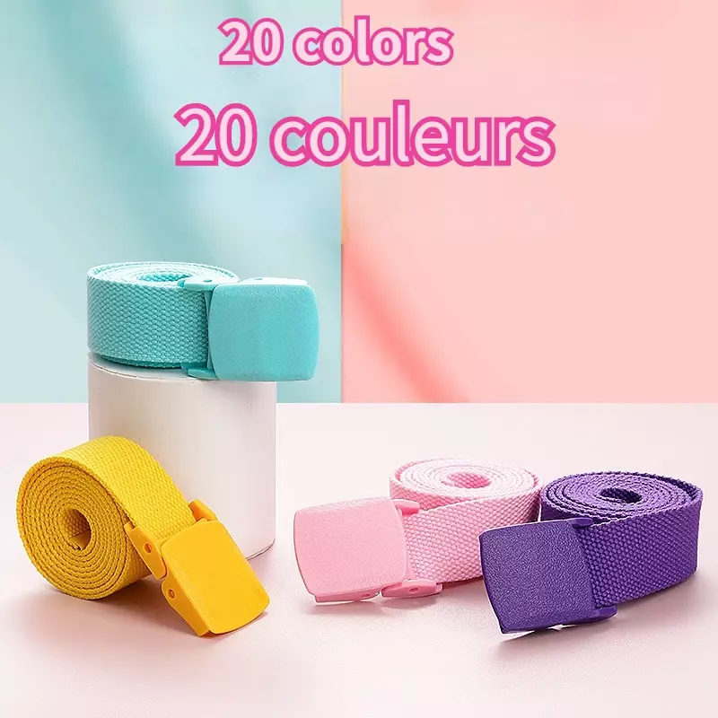 Cinturón táctico de nailon colorido para niños y niñas, accesorios de ropa de moda Kawaii, faja gótica de lona para jóvenes