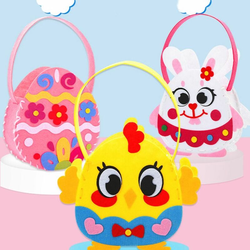 Tas tangan DIY mainan kerajinan anak Mini tas buatan tangan kain non-tenun warna-warni