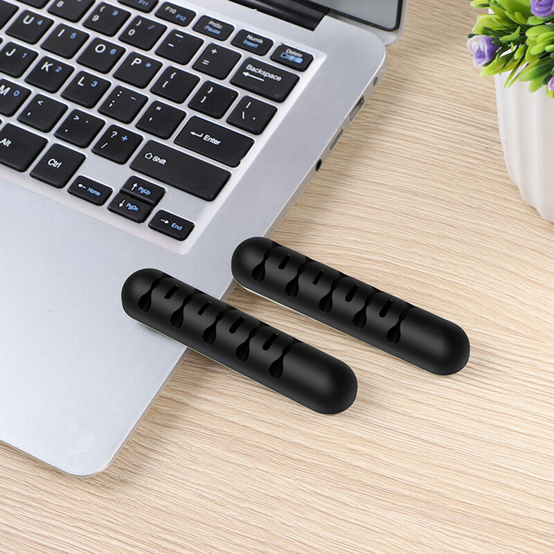 2/4/6PCS L35 Cable Organizer Protector Cable Management Holder Winder Desk Silicone Cable Clips for Earphones Mouse Wire