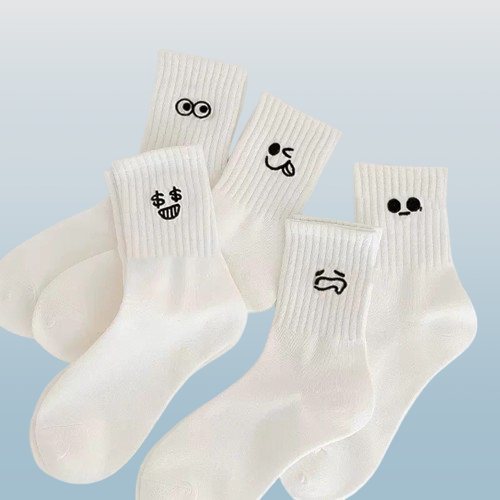 5/10 Pairs High Quality Middle Tube Socks Autumn Cartoon Sports Outer Wear Couple Socks Men And Women Spring And Autumn Style
