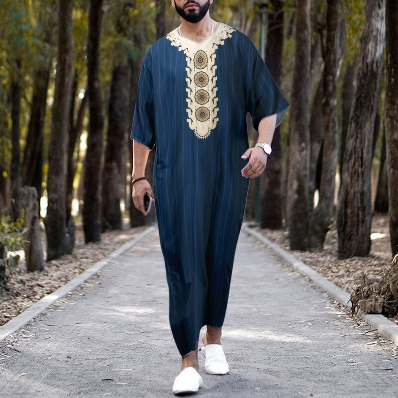 2023ผู้ชาย jubba thobe อิสลามเสื้อผ้ารอมฎอนบุรุษ A Baya ชุดยาวเสื้อคลุมซาอุดีอาระเบียสวมใส่ musulman C aftan jubah ดูไบชุด
