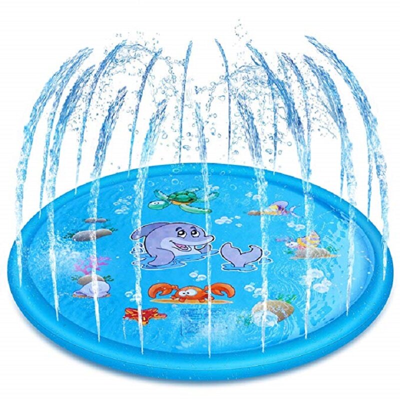 Colchoneta de agua inflable para niños, colchoneta de verano para playa, juguete de juego al aire libre, césped, piscina, 100/170 CM