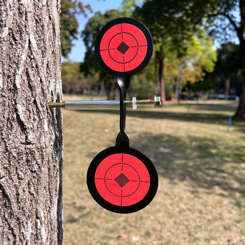 Target berputar Target pembelian baru untuk berburu untuk latihan dalam ruang luar ruang merah + hitam Target menembak 1 buah
