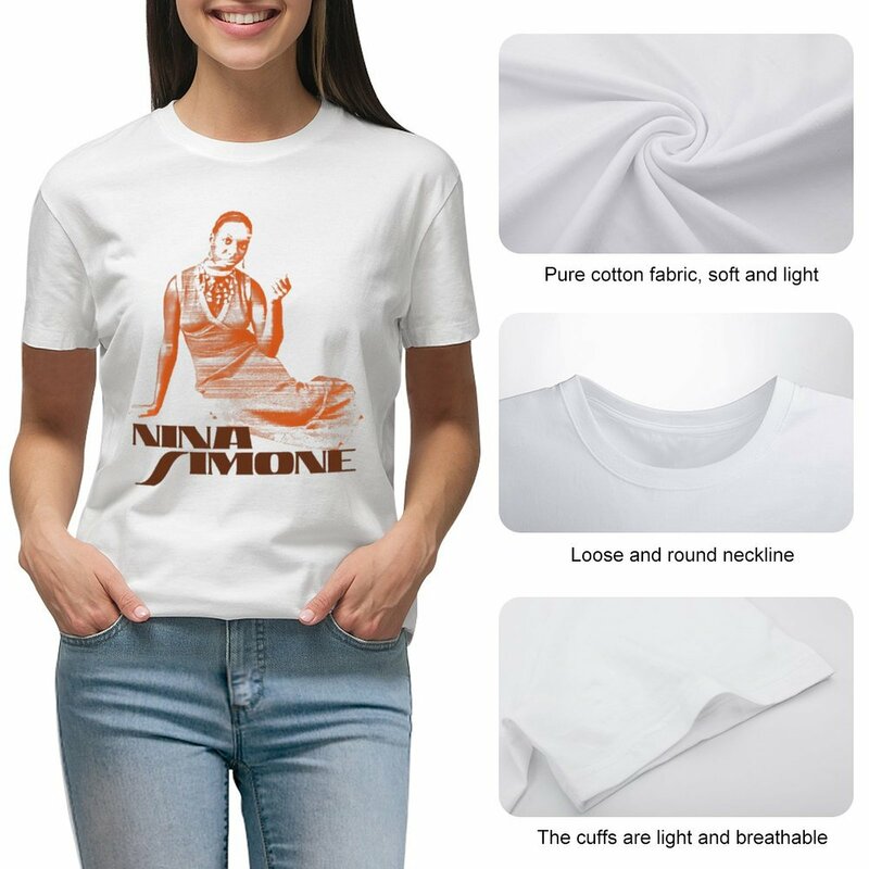 Camiseta de talla grande para mujer, ropa vintage, ajustada, de Nina, modelo Sepia Tribute