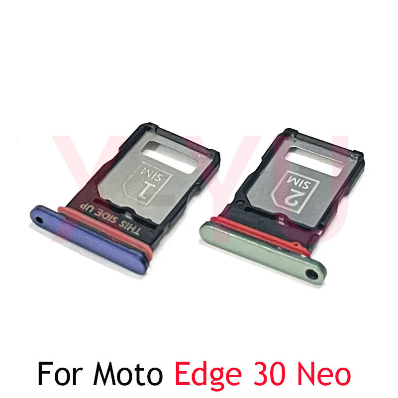 SIM Card Tray Holder Slot Adapter, Peças de reposição, Fit para Motorola Moto Edge 30 Pro, Neo