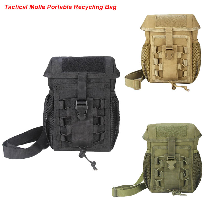 Bolsa de reciclaje táctica Molle portátil, bolsa colgante Oxford 1000D EDC Gear, bolsas deportivas de cintura, bolsa colgante militar de caza