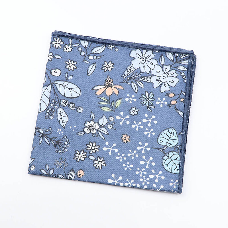 Pañuelo cuadrado de bolsillo para hombre, accesorio de 25cm de ancho, estampado Floral colorido, novedad