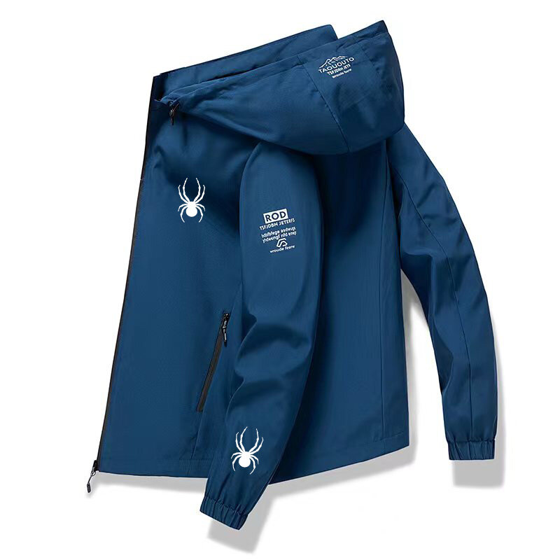 남성용 한국 지퍼 스포츠 방풍 재킷, 캐주얼 고품질 스트레이트 모자, 가을 후드 야외 상의