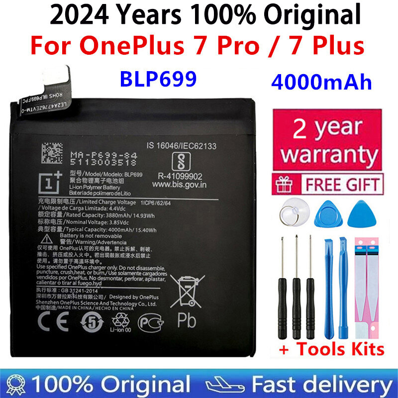 Batería Original para Oneplus one 1 +, para OnePlus 1 2 3 1 + 3 One Nord 2 N10 X 3 3T 5 5T 6 6T 7 7T 8 8T 9 9R 9RT Pro Plus baterías