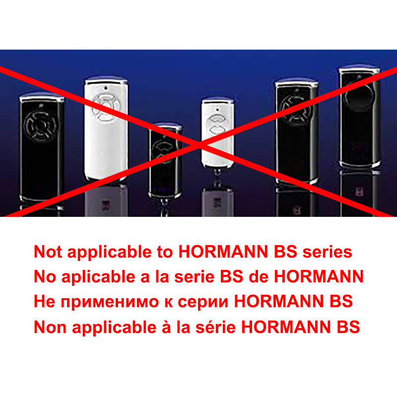 Hörmann HSM2 HSM4 Handheld Transmitter, Frequency 868.35 MHz, Garage Door Remote Control,Direct Programming Original Receiver