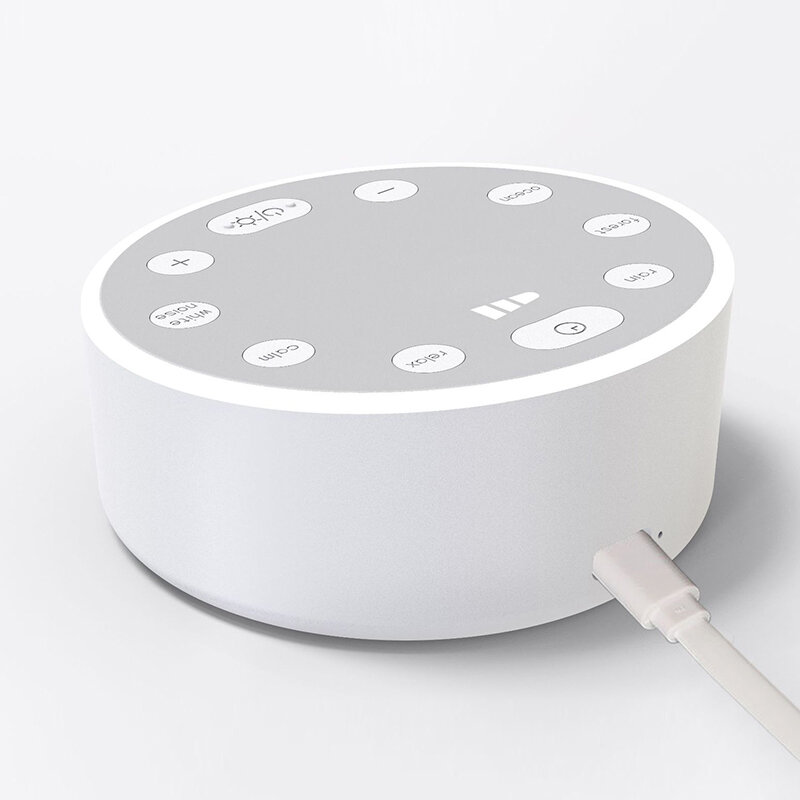 Lampka nocna Timer Baby White urządzenie ułatwiające zasypianie dzieci Sleep Player Noise Player USB akumulator czasowy Sleep Machine
