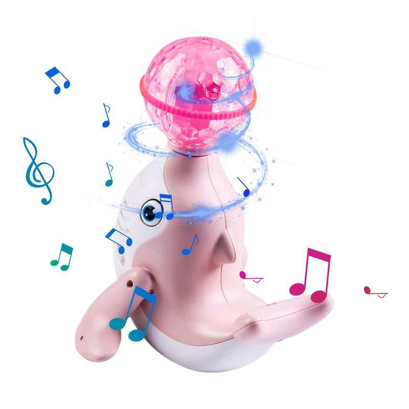 Dolphin ของเล่นห้องน้ำไฟฟ้า Dolphin ของเล่น Electric Luminous ปลาวาฬร้องเพลงของเล่นดนตรี Interactive สำหรับเด็กวัยหัดเดิน