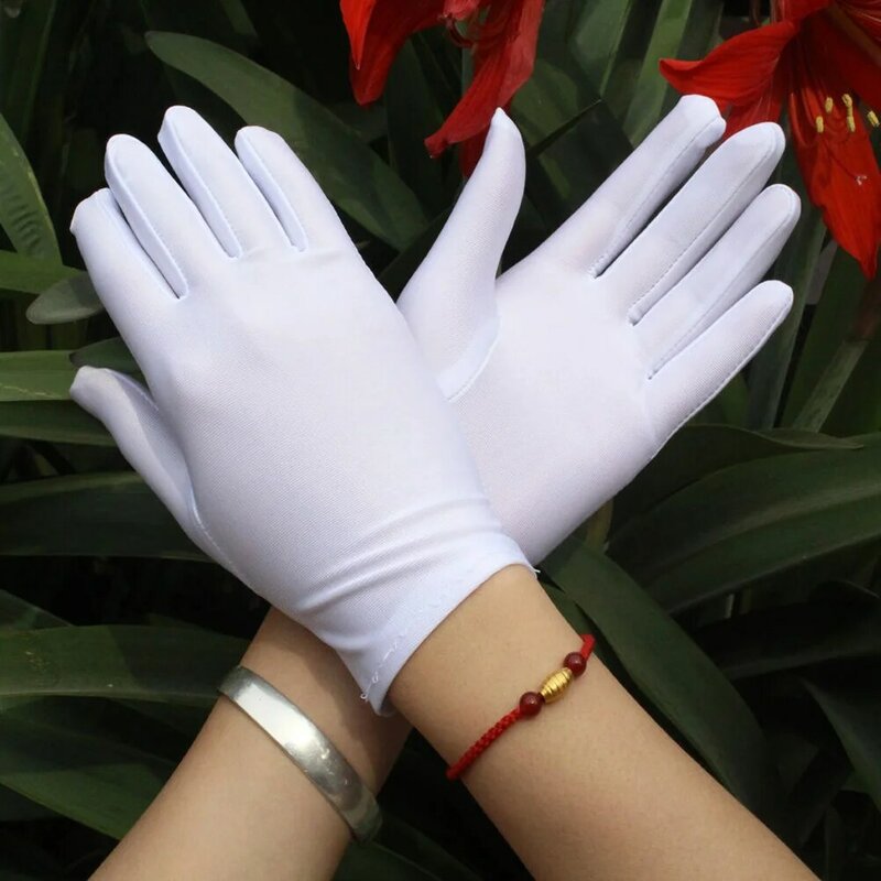 3 Paar Handschoen Sieraden Handschoenen Elastische Etiquette Elasticiteit Rekbare Miss Voor Inspectie