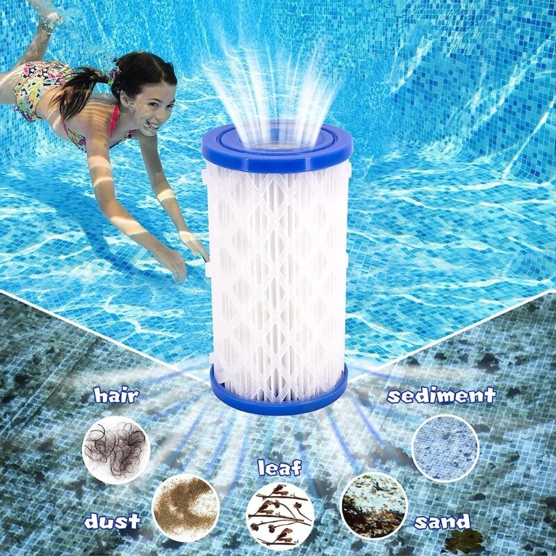 Plastic Pool Filter Cartridge Pool Cleaning Supplies Pool Filter Replacement Swimming Pools Filter for Intex Type