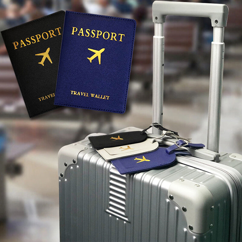 1 Stück Reisekoffer Kennung Etikett Reise zubehör Pu Leder Gepäck anhänger Name ID Etiketten Boarding Bag Tag
