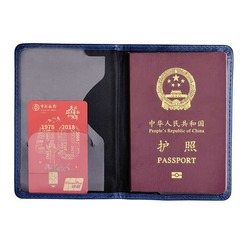 Étui de passeport israélien en cuir PU pour hommes et femmes, porte-cartes de crédit, portefeuille de voyage, ouvert