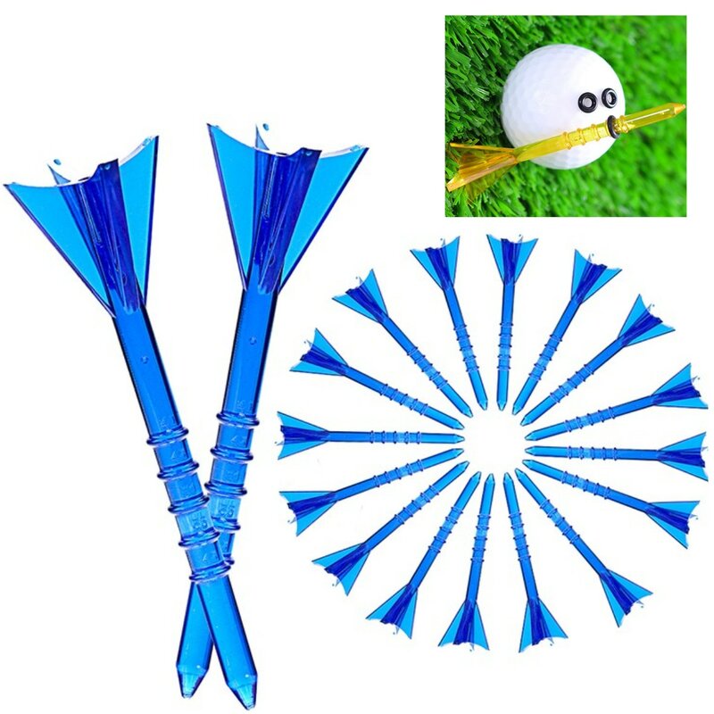 50 Pcs Large Cup Golf Tee Super durevole 83mm Plastic Golf Tees 4 Claw Low Resistance PGA Golf Tees(3-1/4 "disponibile) Multicolor