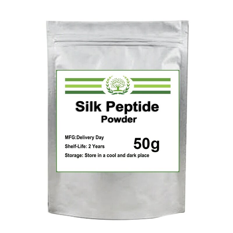 Poudre de peptide de soie de qualité cosmétique, matière première de protéine de soie, vente chaude