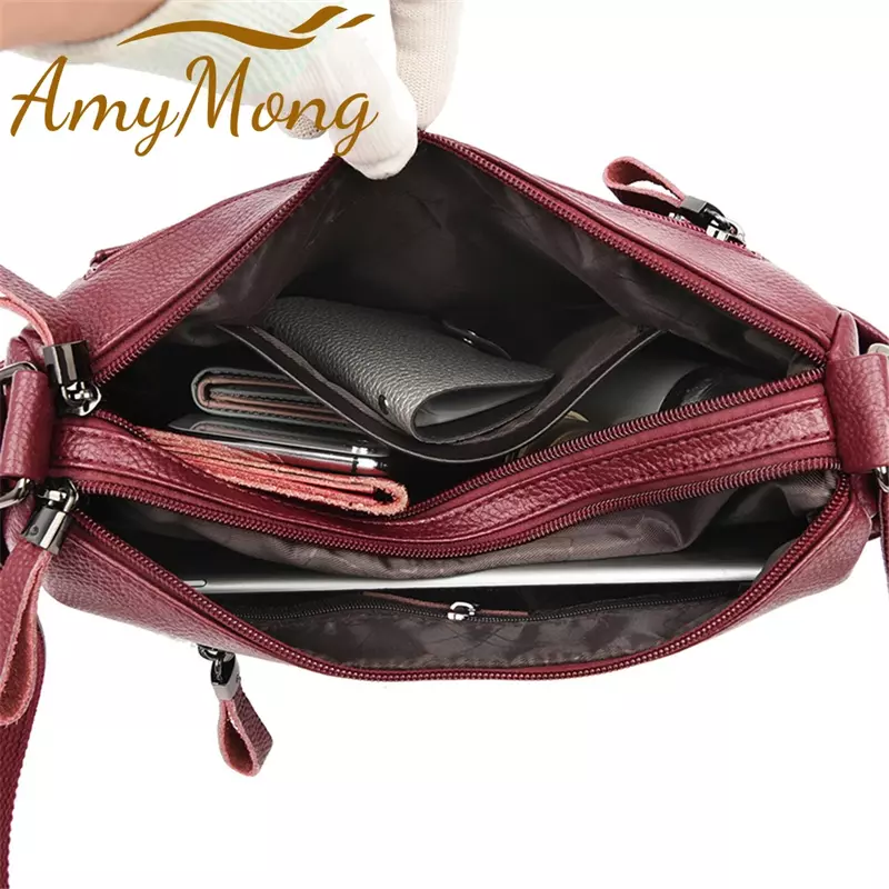 Genuine Brand Leather Sac Luxury Handbags Purse Women Bags Designer Shoulder Crossbody Messenger Bags Female 2021 Waterproof Bag