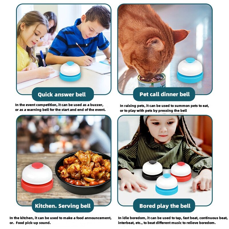 Juguetes interactivos para perros y mascotas, equipo de reunión para estudiantes, competición, respuesta, paso de cocina, comida, campana de mano