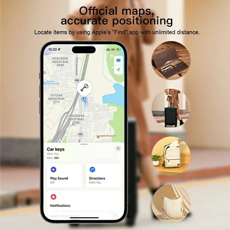 Smart Tag per Apple Airtags trova la mia mela con per bagagli valigia Key Finder Bluetooth Tracker GPS Tuya Anti Lost Item Locator
