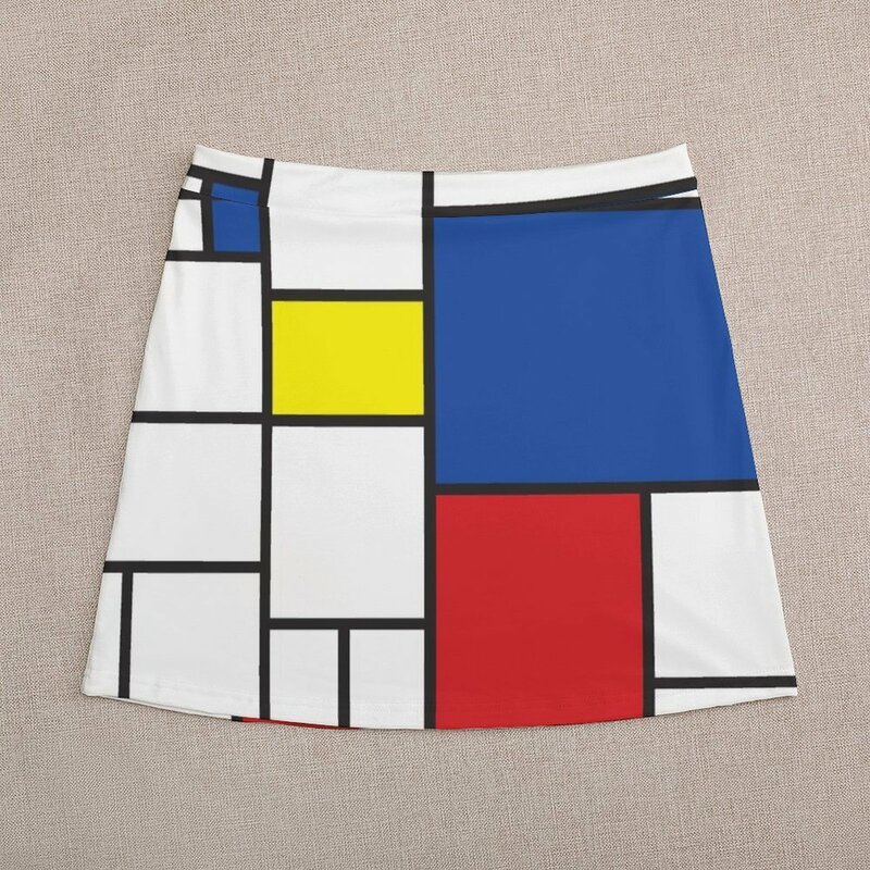 Mondrian minimalis De Stijl Modern Art II? Fatin rok Mini mewah untuk wanita, Rok mewah wanita, rok Mini mewah untuk wanita