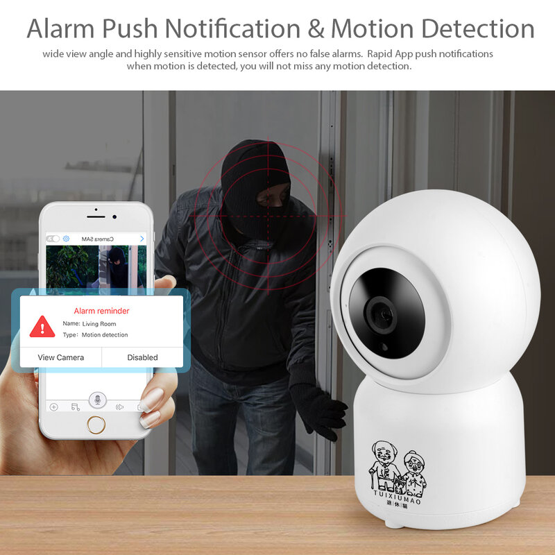 Tuya – caméra de surveillance intelligente IP WiFi hd 1080P, dispositif de sécurité domestique, avec Vision nocturne et Audio bidirectionnel