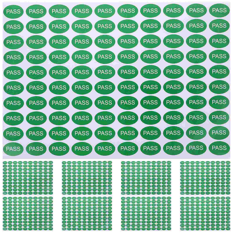 2000 шт. этикетки, овальные зеленые наклейки для проверки качества, наклейки для ногтей, сертификат проверки качества на складе