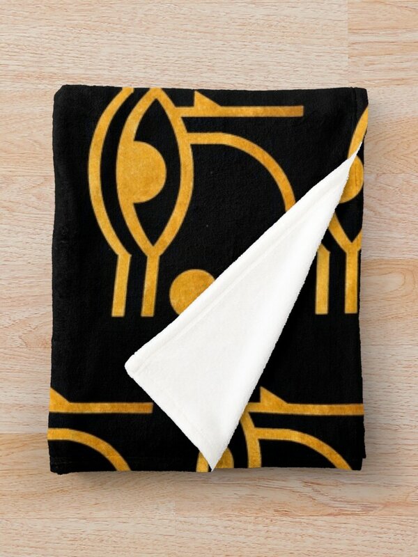 Oudjat - Eye Of Horus-Gold โยนผ้าห่มแฟชั่นโซฟาผ้าห่มนอนถุงผ้าห่ม