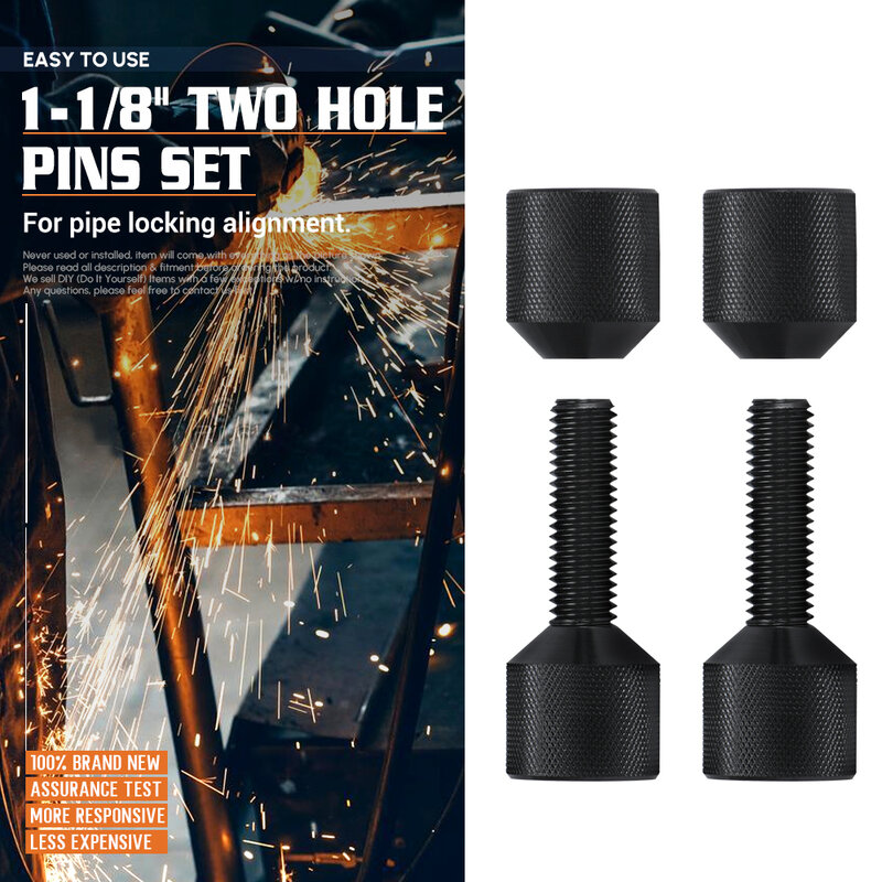 1-1/8 "Dua Lubang Pin Set Berguna 6061 Aluminium Konstruksi 2 Lubang Flange Penjajaran Pin Anodized Hitam Oksida Selesai