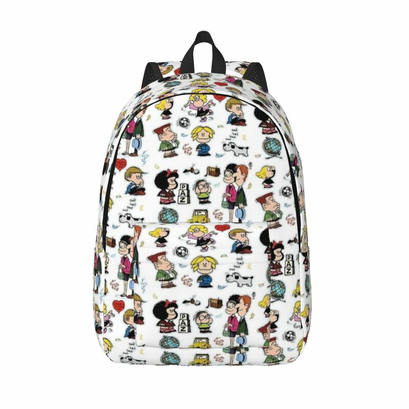 Mafalda And Her Characters for Men Women Student School Bookbag Daypack Elementary High College Lightweight