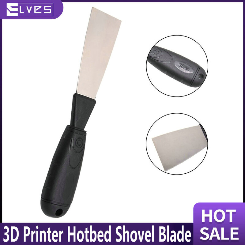 ELVES Impressora 3D Hot bed Shovel Blade Lâmina De Aço Inoxidável Separando Cama Quente Ferramenta De Remoção Para Todos Impressora 3D Cama quente